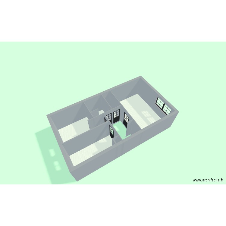 Appart maman. Plan de 5 pièces et 46 m2