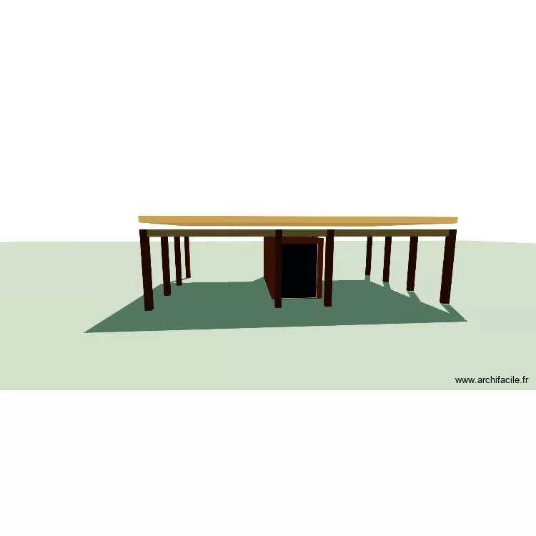 toit garage ext&eacute;rieur. Plan de 1 Pièce et 6 m²