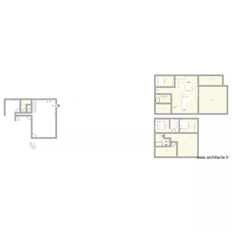 maison ohiana. Plan de 13  et 183 m²