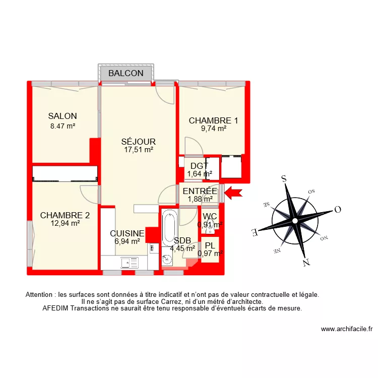 BI 35738-. Plan de 19  et 75 m²