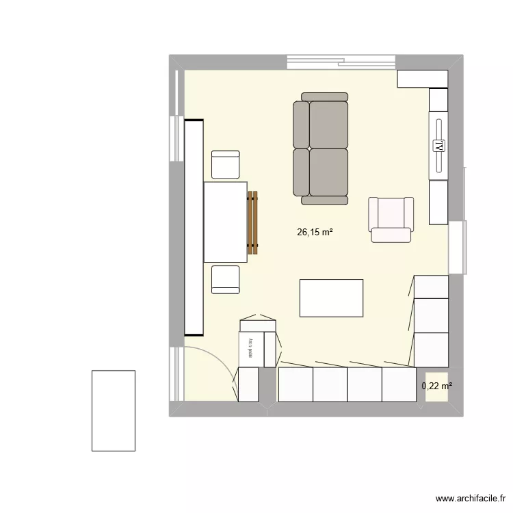 LE BAO 2. Plan de 2 Pièces et 26 m² LE BAO 2. Plan de 2 Pièces et 26 m²