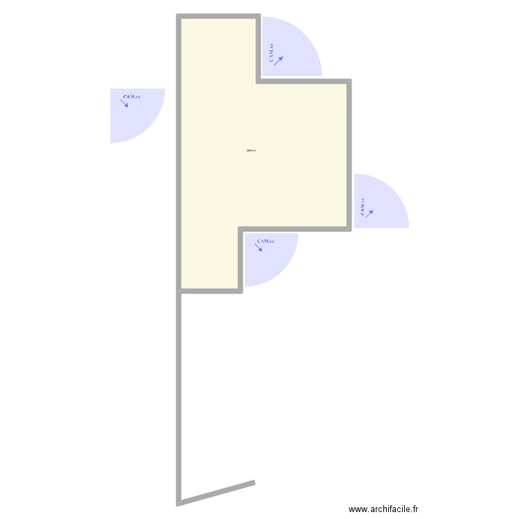 Wart Bernad. Plan de 1 pièce et 130 m2