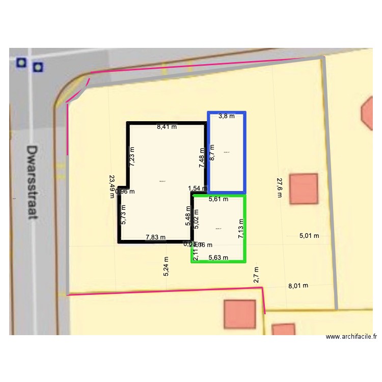 baaldje cadastre plan. Plan de 4 pièces et 179 m2