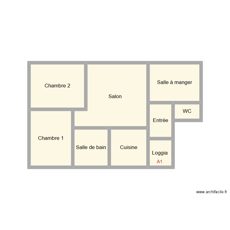 2510 AUTRET GWEN. Plan de 9 pièces et 17 m2