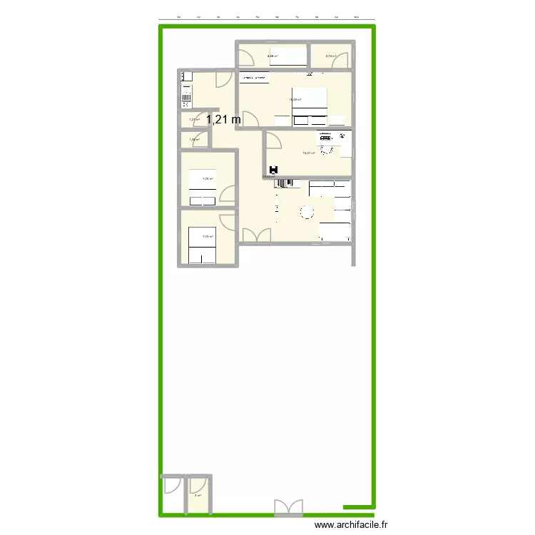 zaaz. Plan de 10  et 83 m²