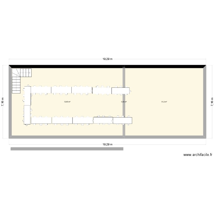 plan2. Plan de 3 pièces et 124 m2
