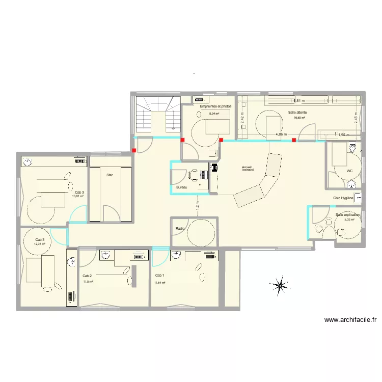 Leroux Barth version 7 bis. Plan de 11 et 163 m² Leroux Barth version 7 bis. Plan de 11 et 163 m²