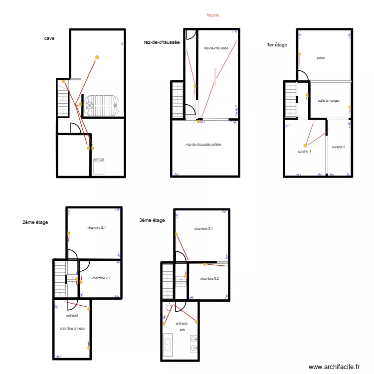 grignoux. Plan de 8  et 179 m²
