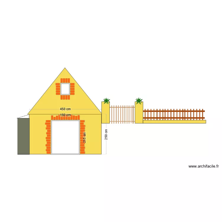 facade. Plan de facade. Plan de