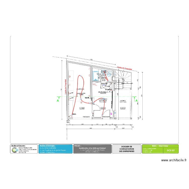 durand rdc. Plan de 0 pièce et 0 m2