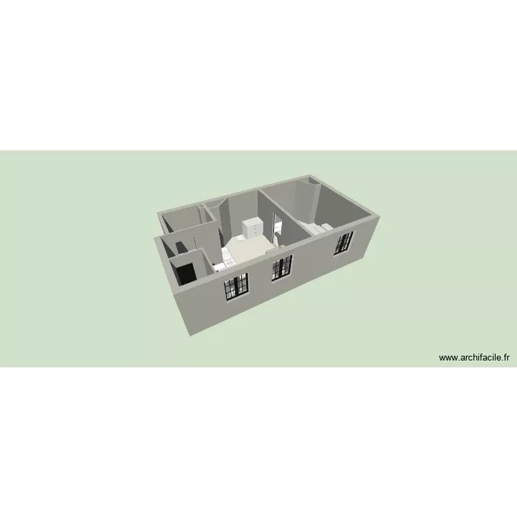 Malakoff ETAT FUTUR. Plan de 5 Pièces et 37 m²