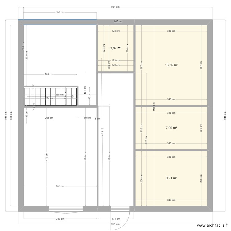 oullins revoyet r1. Plan de 4 pièces et 34 m2