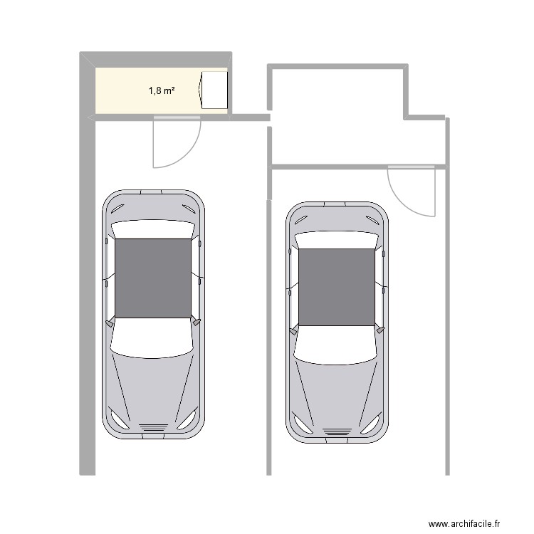 GARAGE LECLERC. Plan de 1 pièce et 2 m2