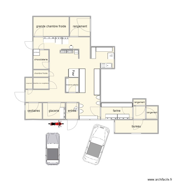 labo ain délice. Plan de 16 pièces et 31 m2