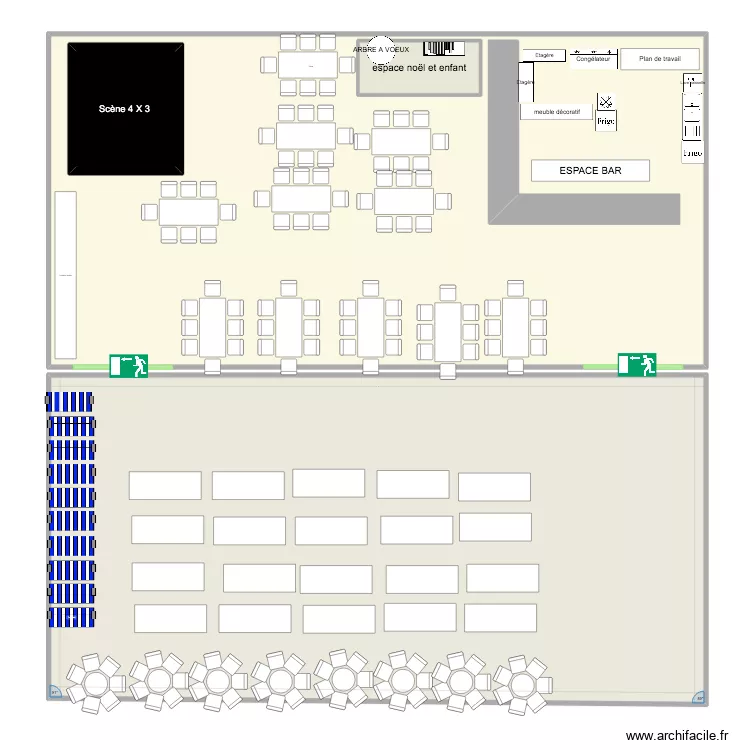 Tente marché de noel. Plan de 4 et 416 m² Tente marché de noel. Plan de 4 et 416 m²