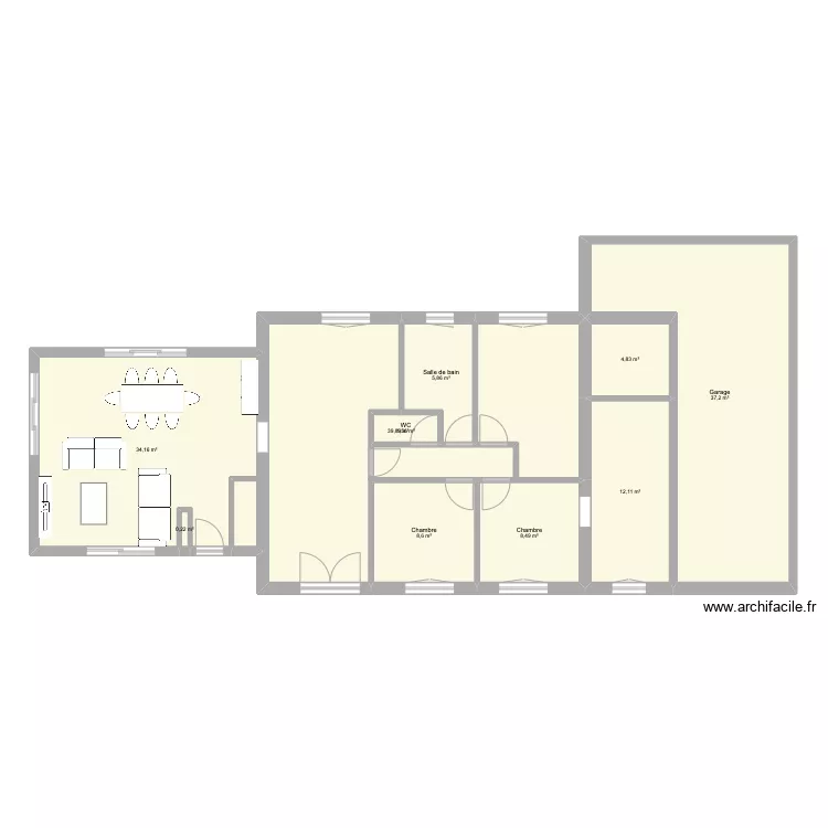 Maison Corcelles. Plan de 