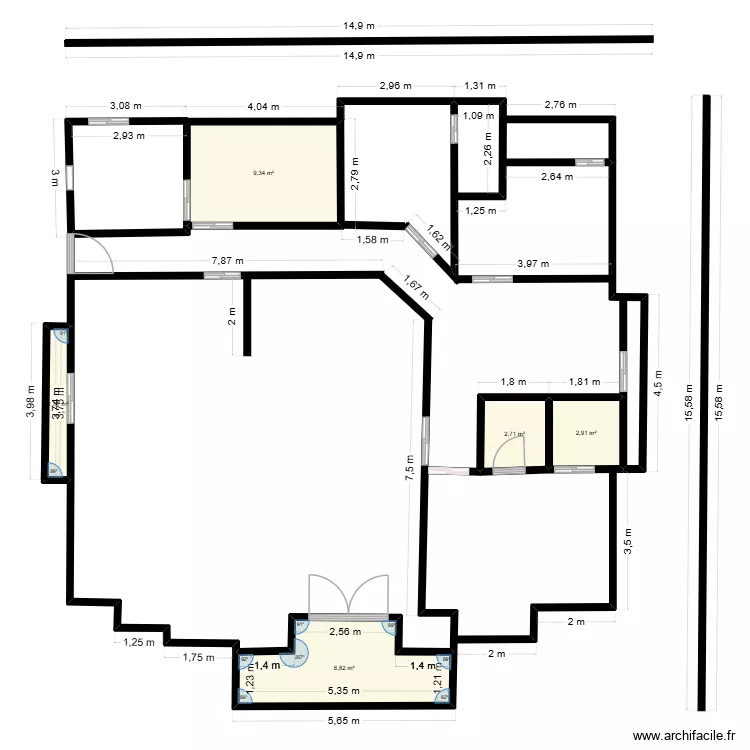 Amour Projet 1 près de Coopec-AD. Plan de 5 et 26 m² Amour Projet 1 près de Coopec-AD. Plan de 5 et 26 m²