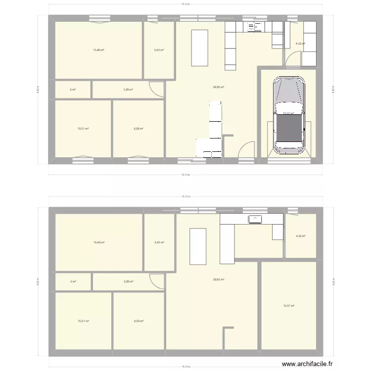 Maison. Plan de 