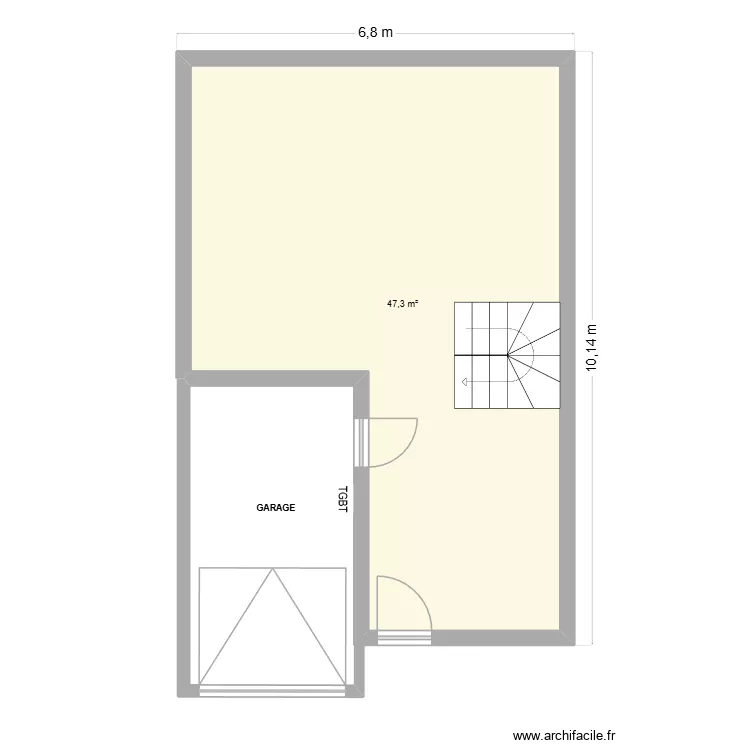Aurélie. Plan de 1 pièce et 47 m² Aurélie. Plan de 1 pièce et 47 m²