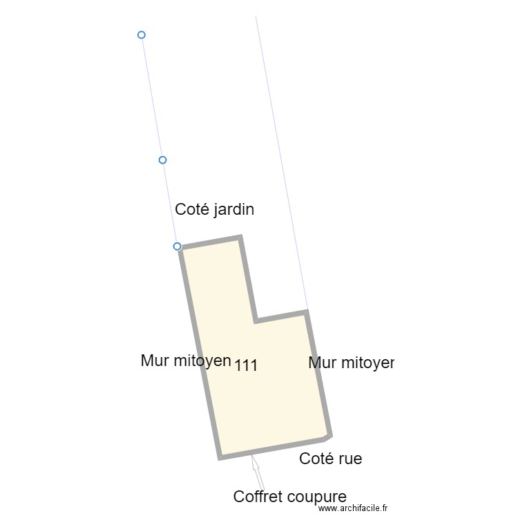 plan de masse 111. Plan de 1 pièce et 73 m2