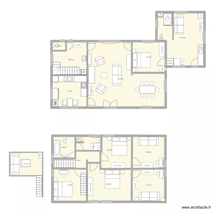 Dave 5. Plan de 14 et 184 m² Dave 5. Plan de 14 et 184 m²