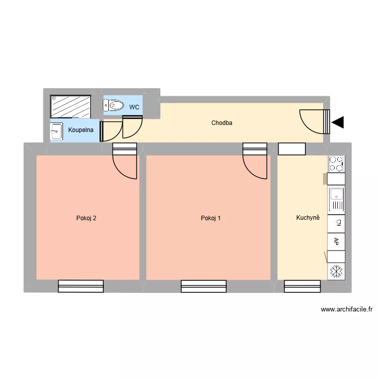 Bohuslava Martinů 807, byt 3. Plan de 12  et 176 m²