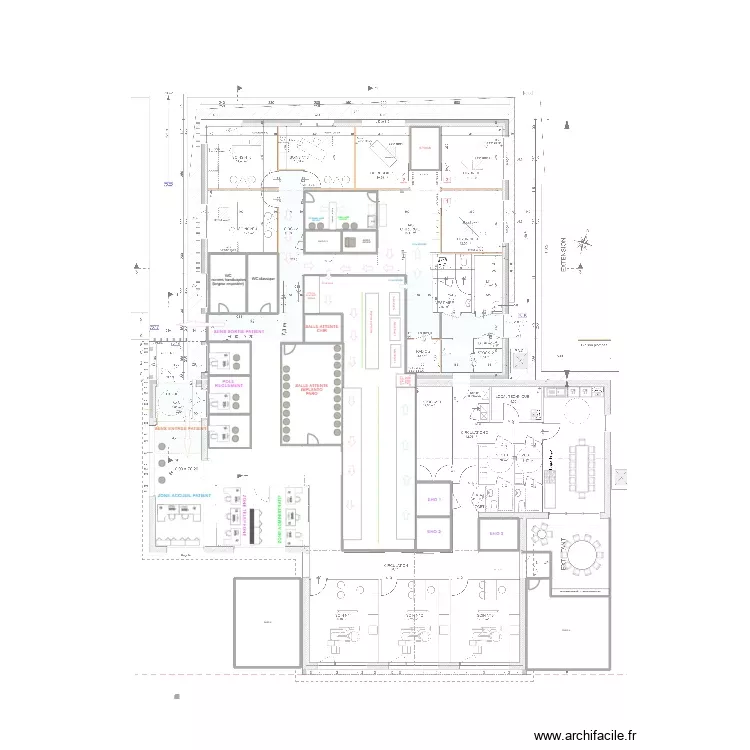CABINET DENTAIRE + IDEE MA ET JUSTINE. Plan de 16 Pièces et 397 m² CABINET DENTAIRE + IDEE MA ET JUSTINE. Plan de 16 Pièces et 397 m²