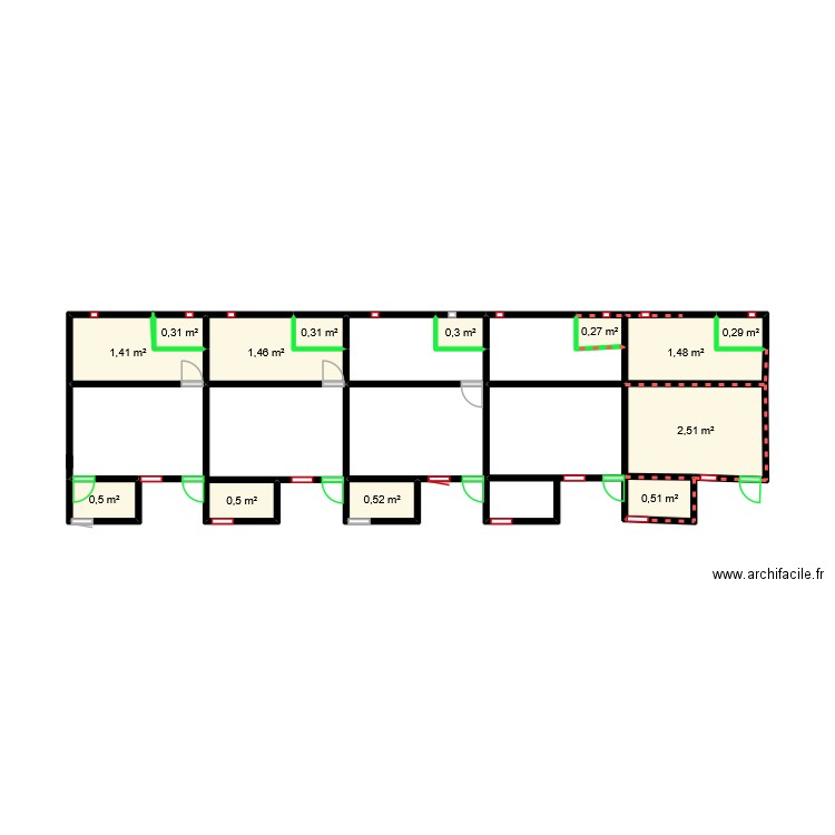 SOCIAL CELI. Plan de 13 pièces et 10 m2