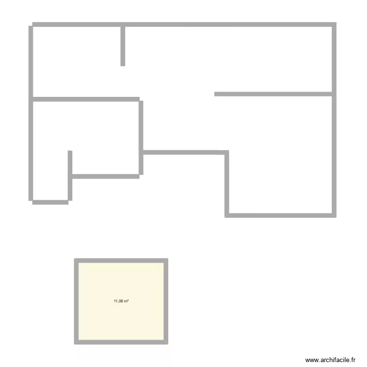 14 AVC. Plan de 1  et 11 m²