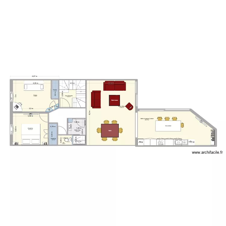 PV 1 v2. Plan de 9  et 88 m²