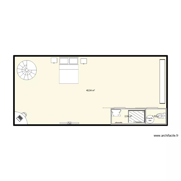 etage appart antoine salom&eacute;. Plan de 3  et 57 m²