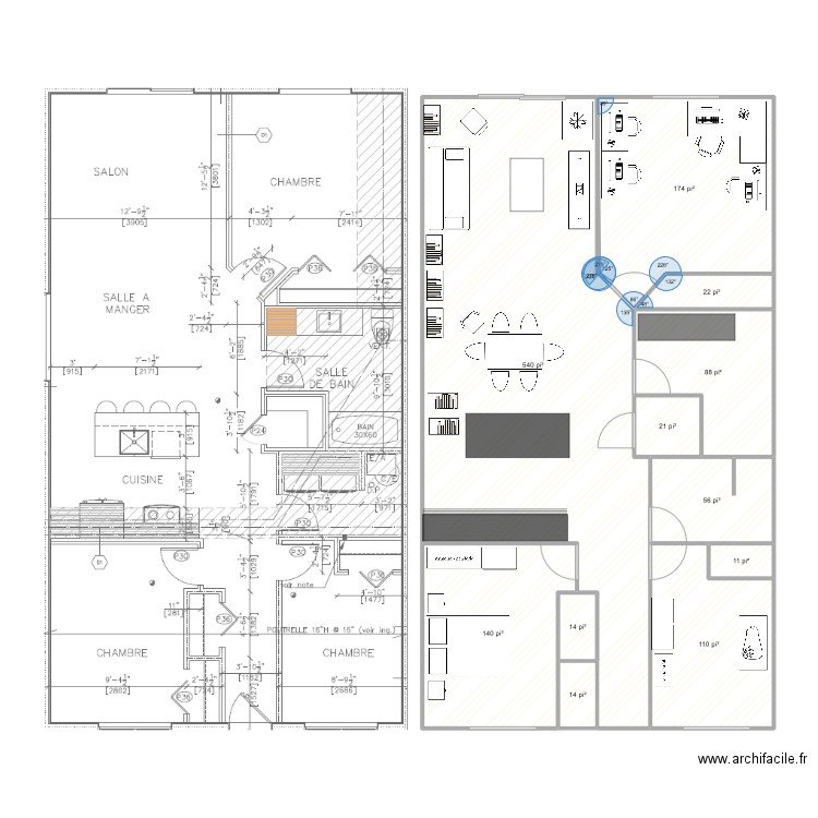Appartement. Plan de 11 pièces et 111 m2