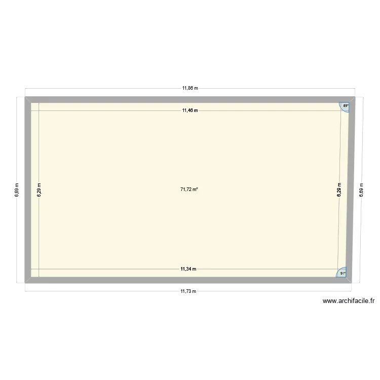 plan de masse. Plan de 1  et 72 m²