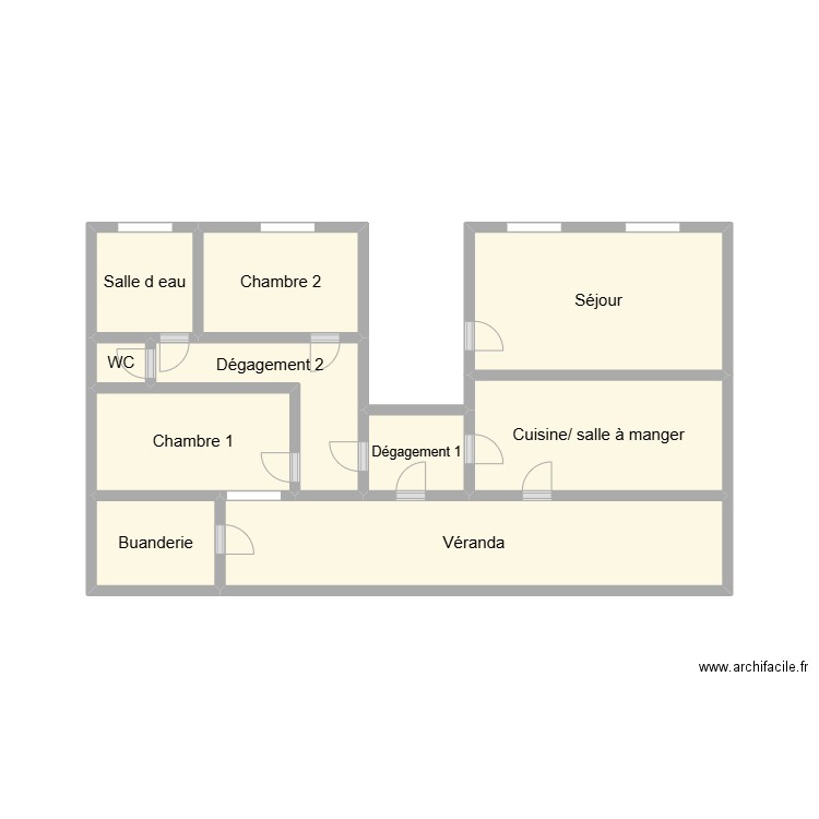 2504 SAUVAGE RDC. Plan de 10 pièces et 22 m2