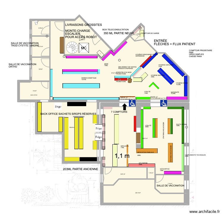 Plan pharmacie Enti&egrave;re 15. Plan de 0 pièce et 0 m2