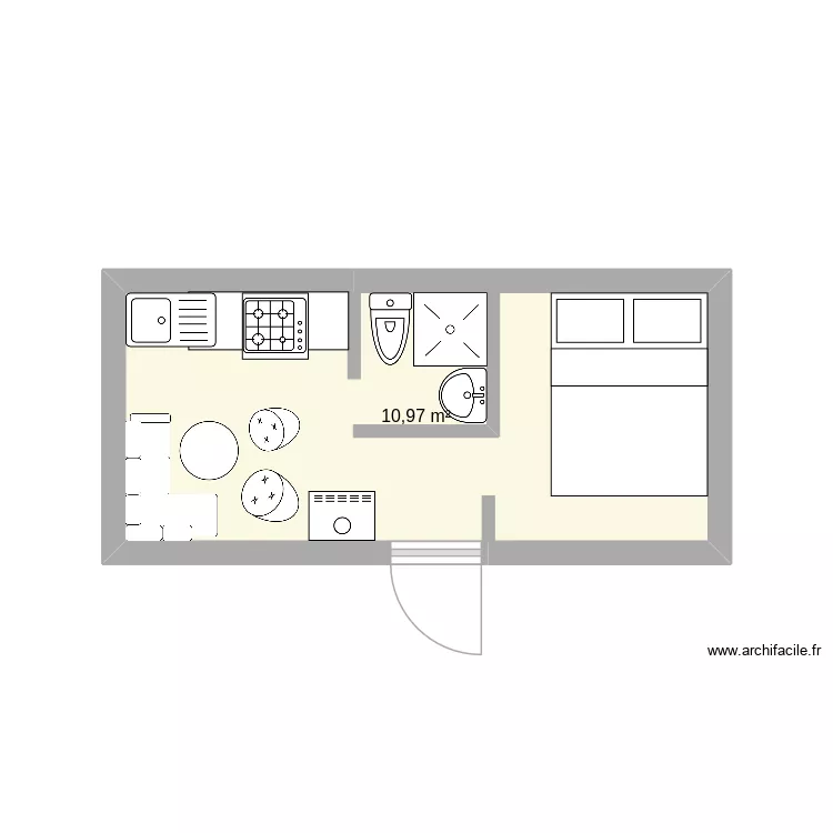 roulotte 2. Plan de 1 et 11 m² roulotte 2. Plan de 1 et 11 m²