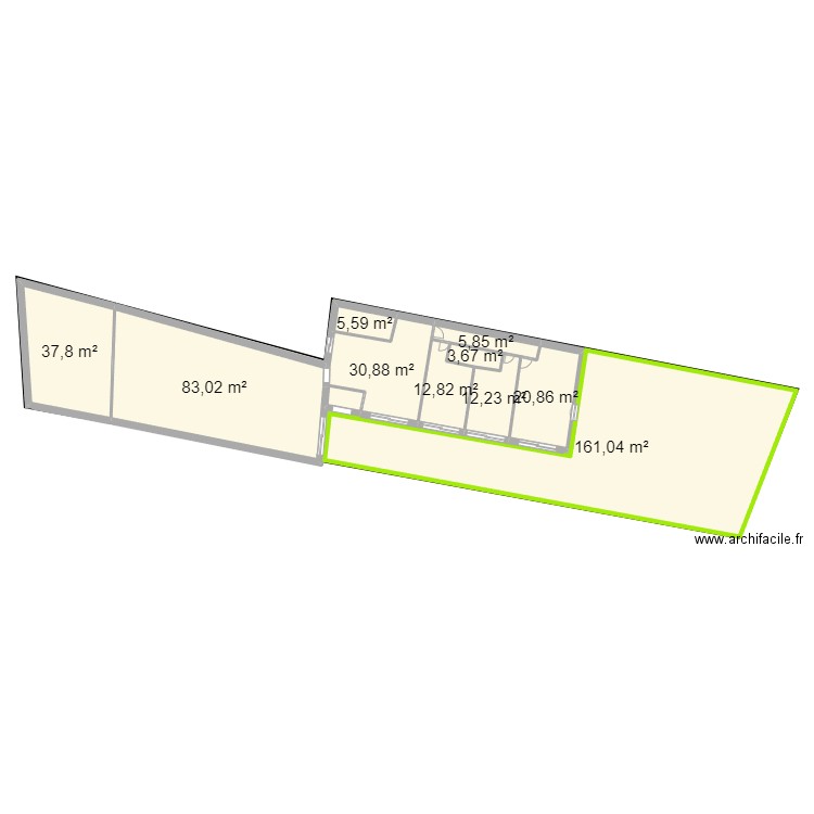 Mariotti 3. Plan de 10 pièces et 374 m2