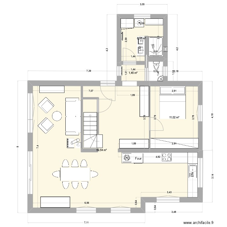 Hauteluce etage modifié. Plan de 0 pièce et 0 m2