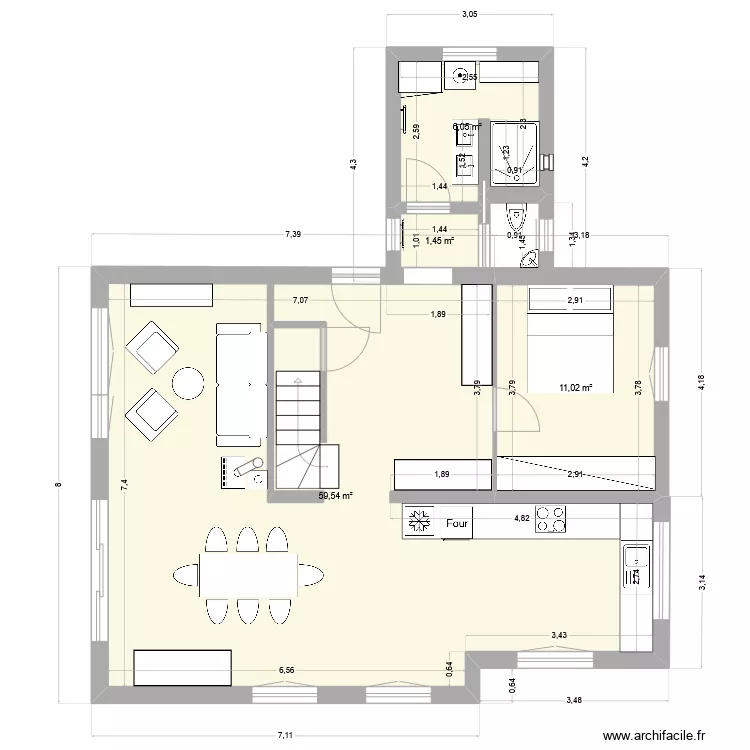 Hauteluce etage modifi&eacute;. Plan de 
