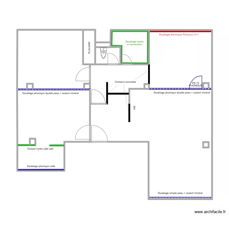 PLAZANNET MACONNERIE. Plan de 11  et 87 m²