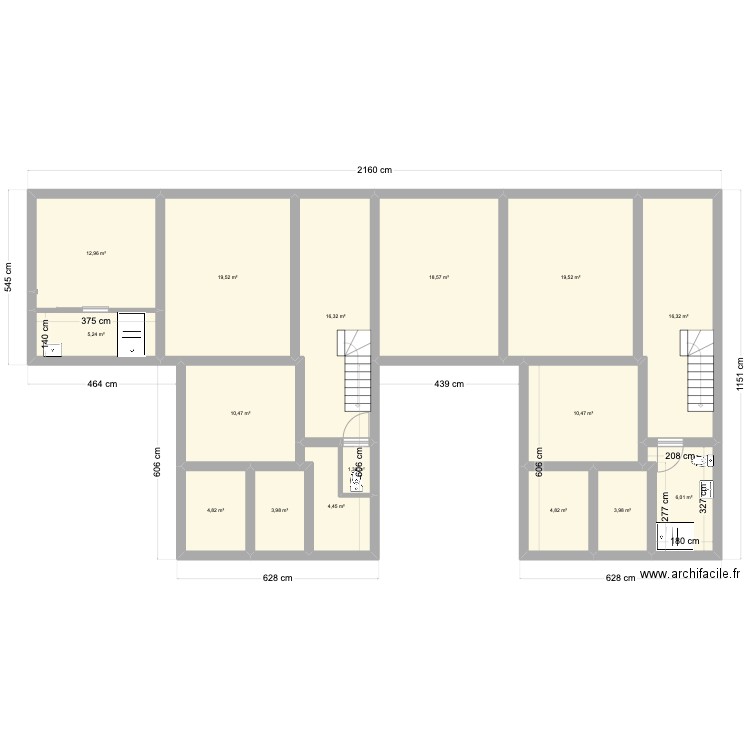 FERNAND_LOUIS. Plan de 16 pièces et 159 m2