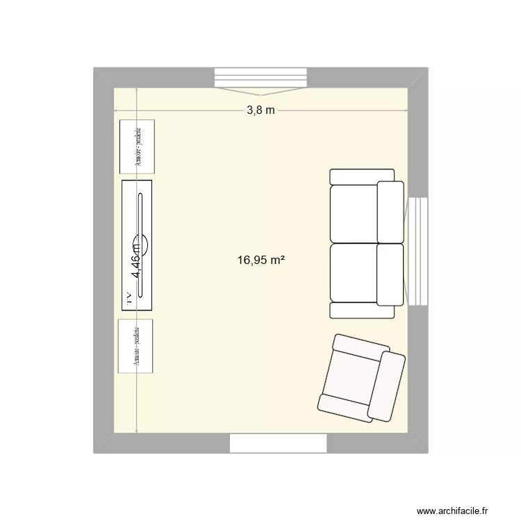 salon2. Plan de 1 et 17 m² salon2. Plan de 1 et 17 m²