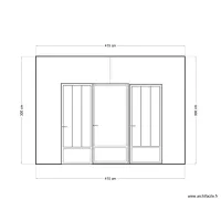 B) facade devant modif empl. porte fenetre