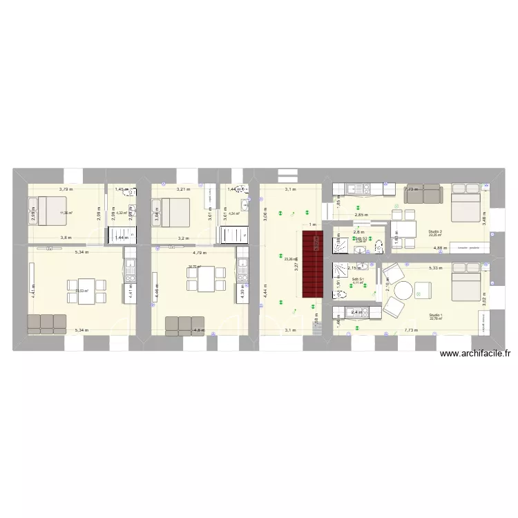 Maison Boulet RDZ 1 V2 NIcolas. Plan de 20 et 263 m² Maison Boulet RDZ 1 V2 NIcolas. Plan de 20 et 263 m²