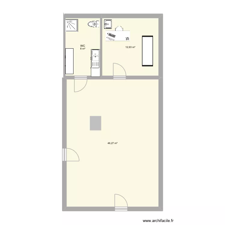 plan du cabinet jean perrot. Plan de 3  et 67 m²