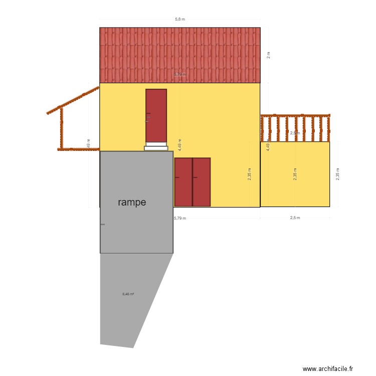Projet : facade nord. Plan de 0 pièce et 0 m2