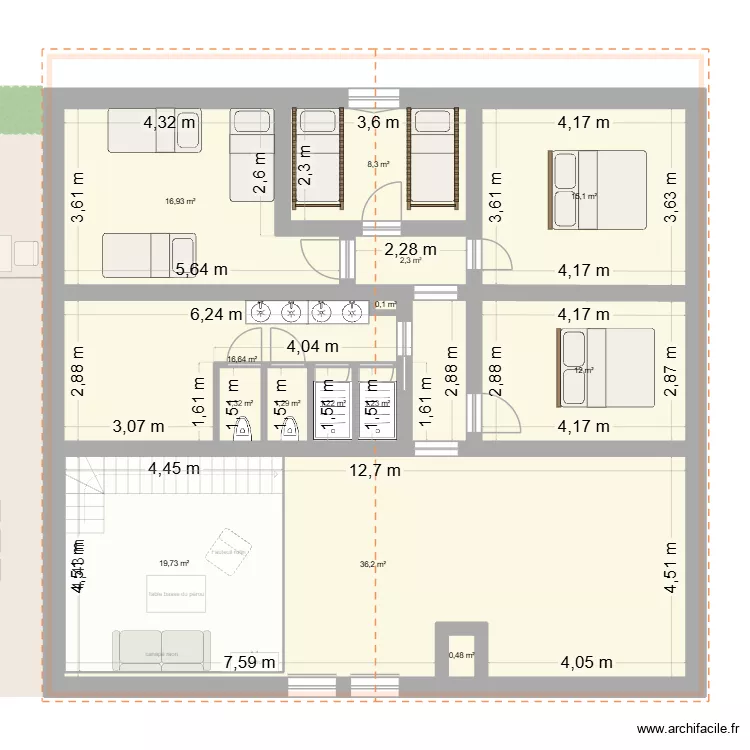 8 route de la croix des hètres maison principale. Plan de 25 et 286 m² 8 route de la croix des hètres maison principale. Plan de 25 et 286 m²