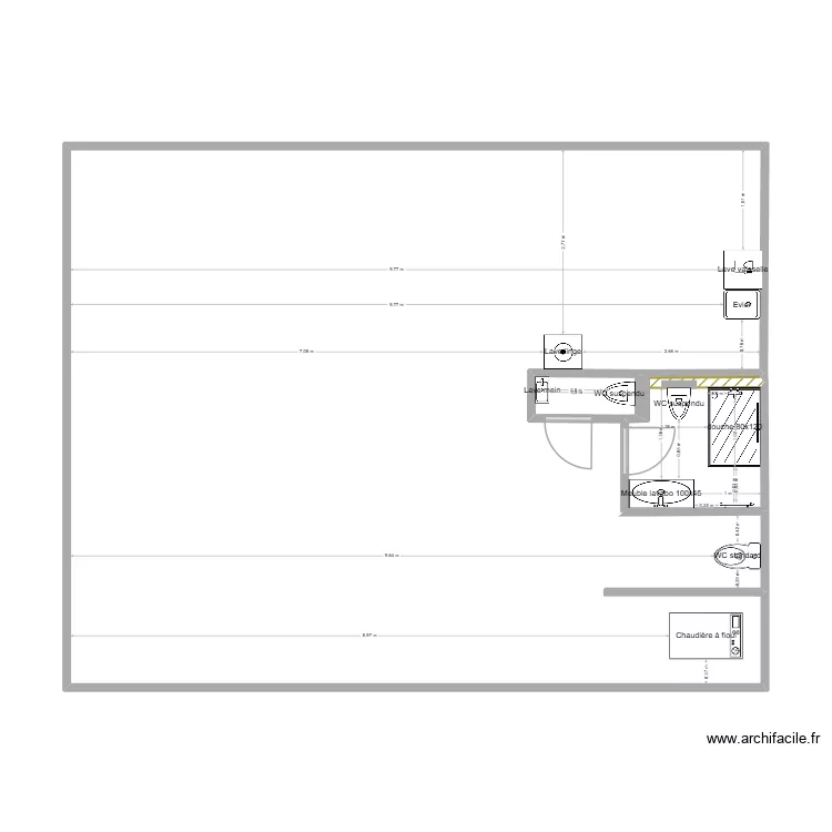 PlomberieM. Plan de 2 et 77 m² PlomberieM. Plan de 2 et 77 m²