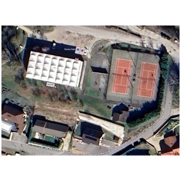 extension tennis vf. Plan de 0 pièce et 0 m2