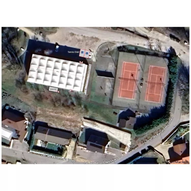 extension tennis vf. Plan de 